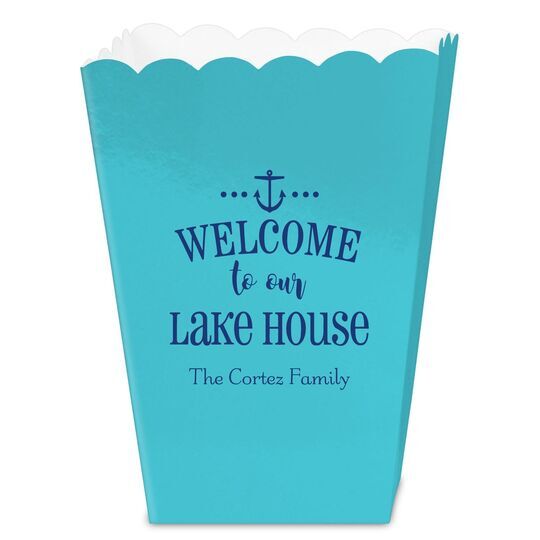 Welcome to Our Lake House Mini Popcorn Boxes